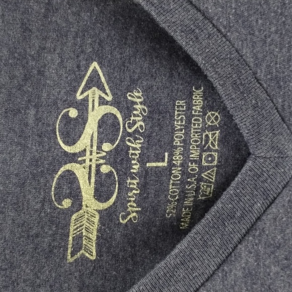 Spirit with Style graphic tee size large blue pumpkins for Fall short sleeve - Picture 3 of 5